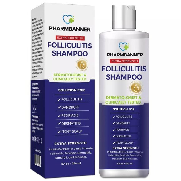 Pharmbanner Anti-Fungal Shampoo for Folliculitis, Dermatitis & Scalp Psoriasis 8